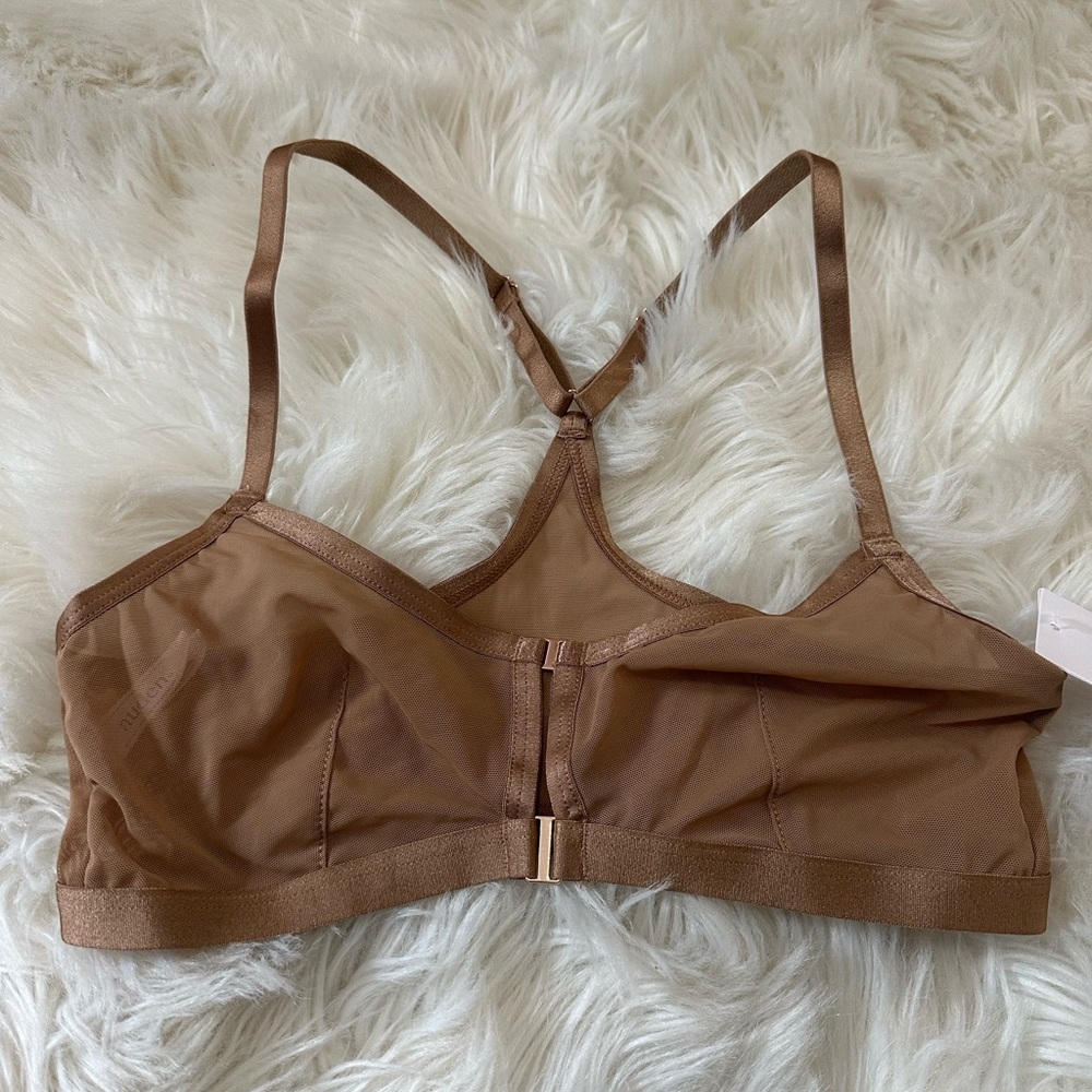 Auden Racerback Wireless Bralette in Tan